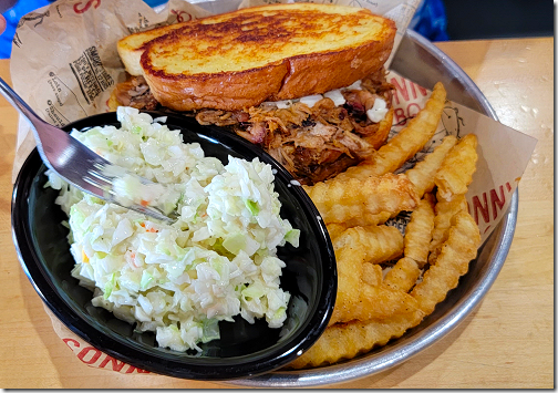 Sonny's BBQ Pensacola Pulled Pork Sandwich Claudia